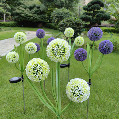 3 Garden Solar Lights Flowers, Automatic Lighting at Night, Waterproof Garden Decor for Yard Patio Pathway Lawn