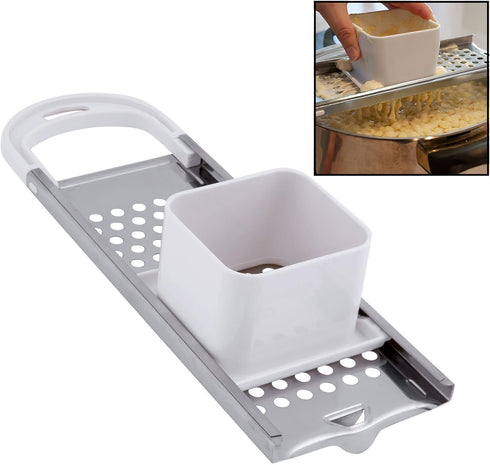 Stainless Steel Spaetzle Maker for Noodle Dumpling with Safety Pusher