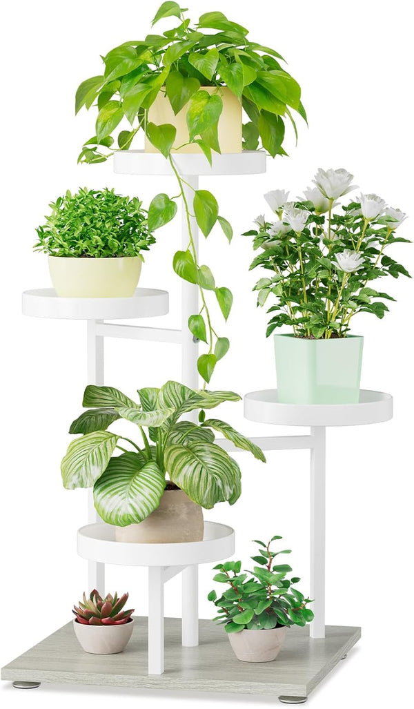 iDavosic.ly 4 Tier Plant Stand Indoor, Tiered Corner Flower Holder Shelf Outdoor,