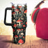 40oz (1PC) Red Mushroom Gifts Cup for Women Men, Tumblers with Handle and Straw, Goth Mushroom Lovers Stainless Steel