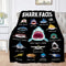 Shark Blanket Gifts for Kids Adult Shark Lovers Shark Faces Blanket Super