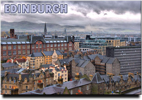 Edinburgh Fridge Magnet, Scotland Travel Souvenir Design by Hansueli Krapf, License CC-by-SA 3.0