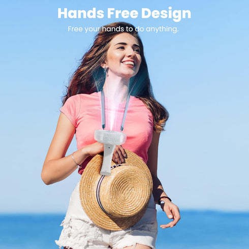 HandFan Portable Misting Fan, Handheld Spray Water Mister, USB Rechargeable Mini Cooling Hand Fans for Summer