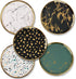Small Round Black Decorative Tray, Marble Look Jewelry Dish, Makeup Vanity Tray for Dresser