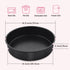 Herogo 8 Inch Round Cake Pan Set of 3, Stainless Steel Black Nonstick Round Baking Pan, Birthday Wedding Layer Cake Pan, Non Toxic, Oven Safe by Herogo