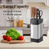 RedCall Kitchen Knife Holder,Stainless Steel Universal Knife Block for Kitchen Counter,Space-Saving Knife Storage Organizer Countertop,Knife Block Holder without Knives (Black) by RedCall