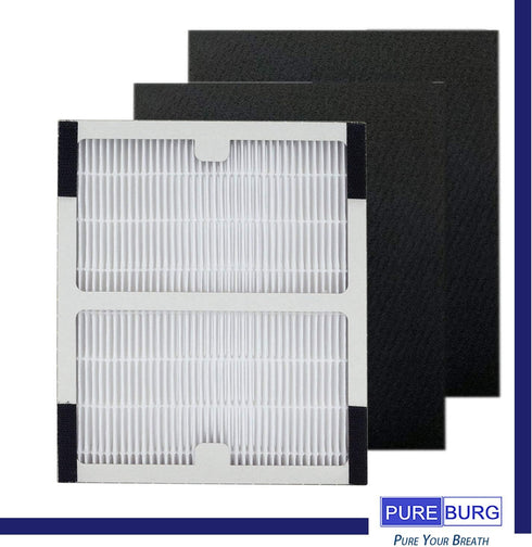 PUREBURG IAF-H-100B Replacement Filter Set for Idylis AC-2125, AC-2126, H13 HEPA + Activated Carbon