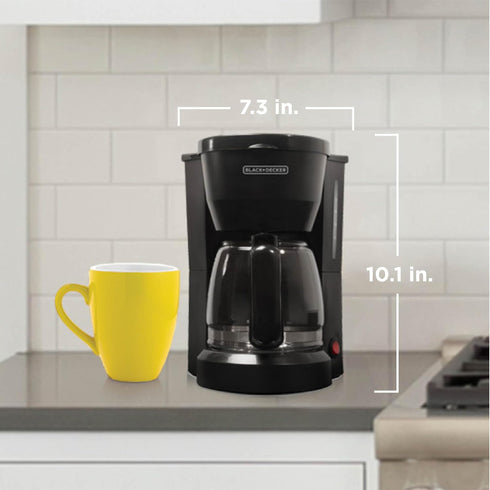 5-Cup DCM600B BLACK+DECKER Coffeemaker, Black
