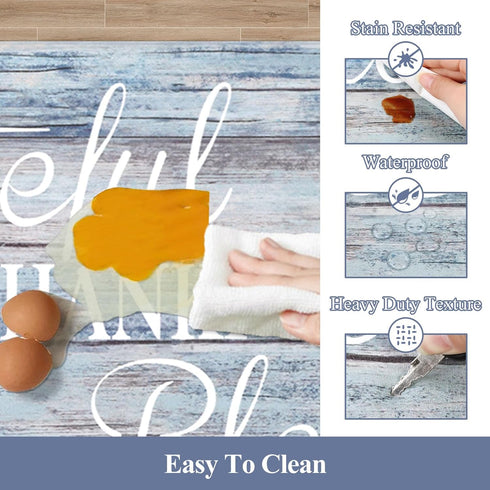 HEBE Anti Fatigue Kitchen Mat Set of 2, Non Slip Cushioned Waterproof Kitchen Mats for Floor, Comfort Standing Desk Mat