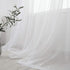 White Sheer Curtains - 54 inches Long for Bedroom, Top Rod Pocket Sheer Window Panels for Nursery, Living Room