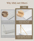 Set 2 Afuly Floating Shelves for Wall, Metallic Gold White Wall Mounted Shelves, Shelves for Bathroom Kitchen Bedroom