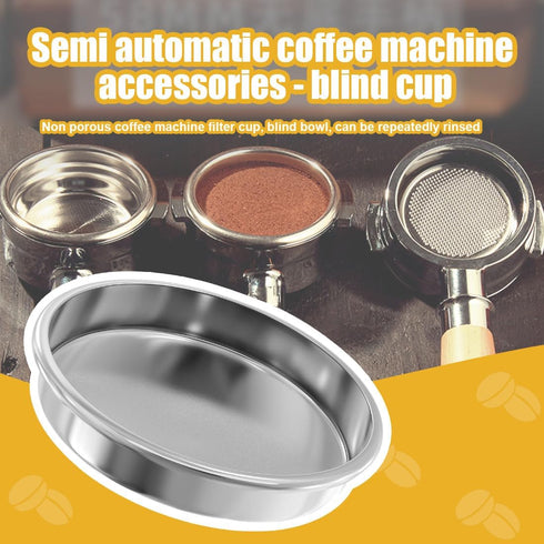 58mm Backflush Disk, Stainless Steel Blind Filter Basket for Breville Gaggia Classic and Other Espresso Machines (2 PCS)