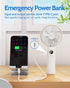 SWEETFULL Handheld Fan, Portable 5000mAh Rechargeable Battery, 6 Speed Wind, Mini Travel Fan for Women