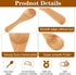 6 Pcs Small Wooden Spoons, 3.7 Inch Tiny Spoons for Spices, Mini Wooden Condiment Spoons for Sauces, Salt, Sugar