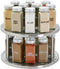 Juvale 2-Tier Stainless Steel Lazy Susan Spice Rack Organizer for Kitchen & Pantry Countertop (10.5 in)