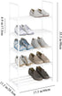 SOKOSEN 5-Tier Closet Small Shoe Rack, Metal Stackable Kids Shoe Shelf Storage Zapateras Organizer,Narrow Shoe Rack