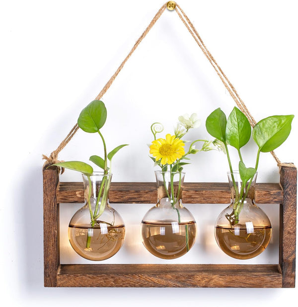 Plant Propagation Station with Wood Stand - Farmhouse Wood Wall Decor -
