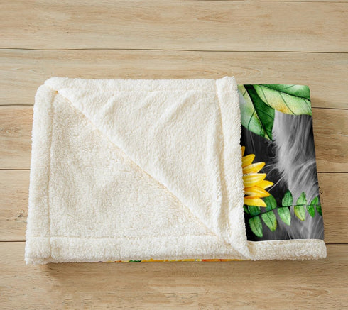 87"x95" Highland Cow Fleece Throw Blanket Sunflower Floral Western Cow Bull Sherpa Blanket for Bed Couch Sofa Girls