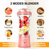 18000RPM 20Oz Frozen Portable Blender Dual Mode Blending Cup Ice Crushing Smoothie Fruit Mini Home Gym Travel(Pink)