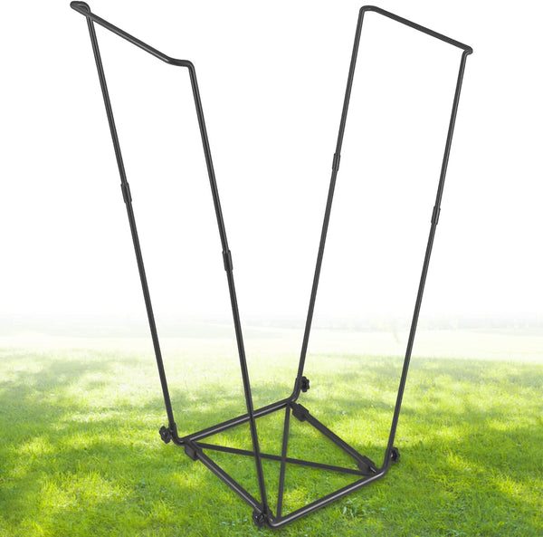 FEED GARDEN Trash Bag Holder, Outdoor Metal Leaf Bag Holder Stand, Garbage