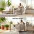 23.4" Stable C Table End Table, Tall C Shaped Side Table That Slides Under Sofa, Slim Under Couch Table, Modern