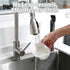 Countertop, Ceramic Sponge Holder for Kitchen Sink - Dishwasher Safe Porcelain Dish Sponge Caddy Minimalist Vertical