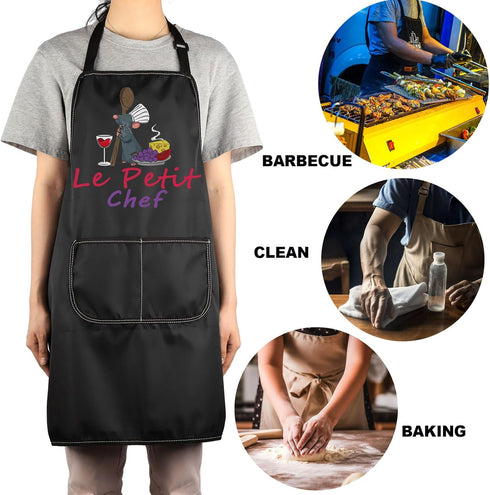 Rat Chef Kitchen Apron, Adjustable Gifts for Cooking, Baking, Grilling - Le Petit Chef