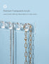 Mymazn 2 Pack Clear Acrylic Necklace Hangers Wall Mounted Jewelry Organizer with 12 Hooks for Girls Women