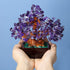 MANIFO Amethyst Crystal Tree, Reiki Healing Gemstone Money Tree Feng Shui Crystals Home Office Luck Decoration