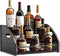Countertop Liquor Bottle Organizer Shelf Rustic Display Rack for Wine & Coffee