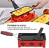 Cheese Raclette Non Stick Stretchable Baking Tray, Iron Metal Grill Plate Accessories for Cheese Melting, Red Hob