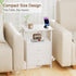 2 HETS002WP-1 LOAKEKEL Night Stand, Nightstand with Fabric Drawers for Bedroom, Small End Table with Open Storage Shelf