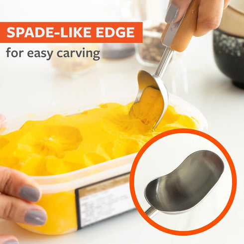 Full Circle The Baller, Stainless Steel Ice Cream Scoop: Effortlessly Carves Through the Hardest Of Ice Creams, Durable