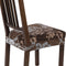 SearchI Stretch Dining Chair Seat Covers Set of 2, Soft Removable Washable Protector for Dining Chairs, Brown