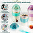 2 Pack 20 oz Freshmage Yogurt Parfait Cups with Lids, Reusable Overnight Oats Containers with Lids, Topping Compartment