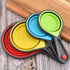 Collapsible Measuring Cups and Spoons, 8 Piece Set Portable Food Grade Silicone for Liquid & Dry Measuring