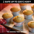EUSOAR Aluminum Foil Silver Cupcake Liners, 50Pcs Disposable Muffin Baking Cups, Ramekin Holders