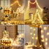 WFGGEH 10ft 20 Snowflake String Lights, LED USB Powered Snowflake Fairy String Lights Warm White for Christmas Birthday