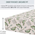 3 Pobibaby - Premium Twin Fitted Sheet, Flat Sheet with Pillow case - Ultra-Soft Cotton Blend, Stylish Woodland