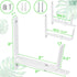 Y&M 4 Pack Adjustable Planter Box Brackets, Heavy Duty Iron Wall Mounting Hooks for Balcony, White