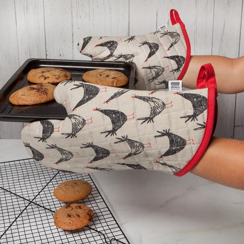 Now Designs Chicken Scratch Oven Mitt