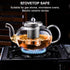 PARACITY 40 OZ Glass Teapot Stovetop, Borosilicate Clear Tea Kettle with Removable Stainless Steel Infuser