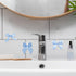 A1diee 12Pcs Set Blue Coquette Bow Air Freshener Hanging, Light Blue Aesthetic Diffuser Ornaments Refresh Air Fragrant