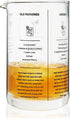 True Mixing Glass Cocktail and Bar Tools: 17 Oz, 1-Piece with Thick Base, Pour Spout, and 5 Printed Recipes