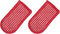 uxcell 2Pcs Pot Handle Covers, Heat Resistant Sleeve for Iron Skillet, Kitchen Baking Cooking Supplies, Red White Stripe