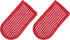 uxcell 2Pcs Pot Handle Covers, Heat Resistant Sleeve for Iron Skillet, Kitchen Baking Cooking Supplies, Red White Stripe