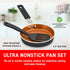 Bakken-Swiss 2-Piece Mini Nonstick Egg Pan & Omelet Pan, 5.5'' Copper Non-Stick Skillet for Eggs and Pancakes