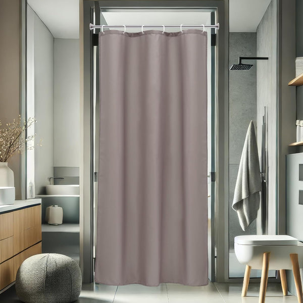 AooHome Shower Curtain Liner, Half Size 36x72 Inch, Solid with Hooks, Waterproof, Weighted Hem, Chocolate