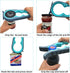 Otstar Jar Opener, Bottle and Can Opener for Weak Hands, Seniors with Arthritis, Blue and Grey