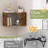 2-Tier Floating Corner Shelf, Floating Shelf for Wall, Wood Floating Book Shelf for Living Room, Bedroom, Bathroom